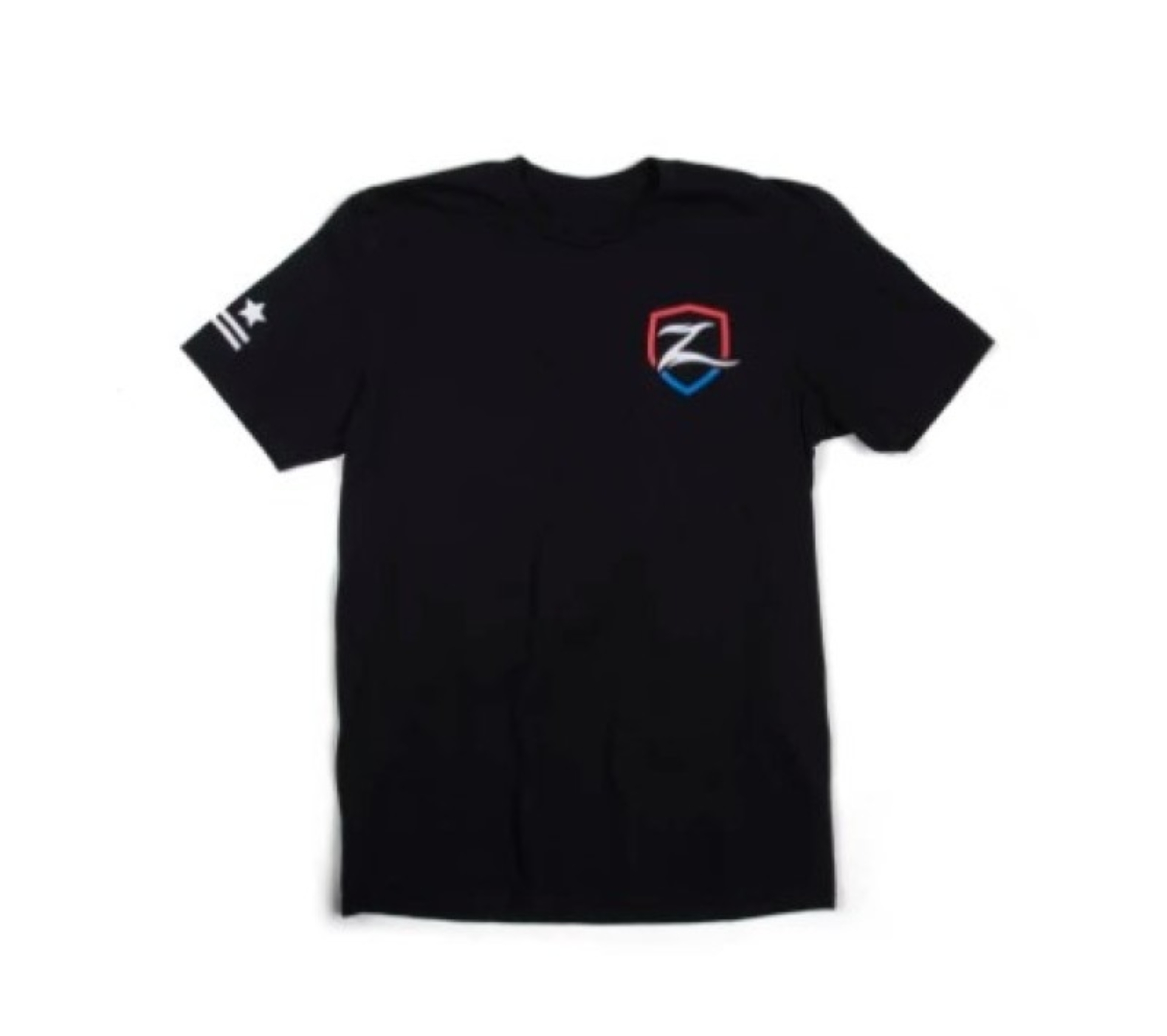 Picture of Zone Offroad Black Premium Cotton T-Shirt w/ Patriotic Zone Logos - Medium
