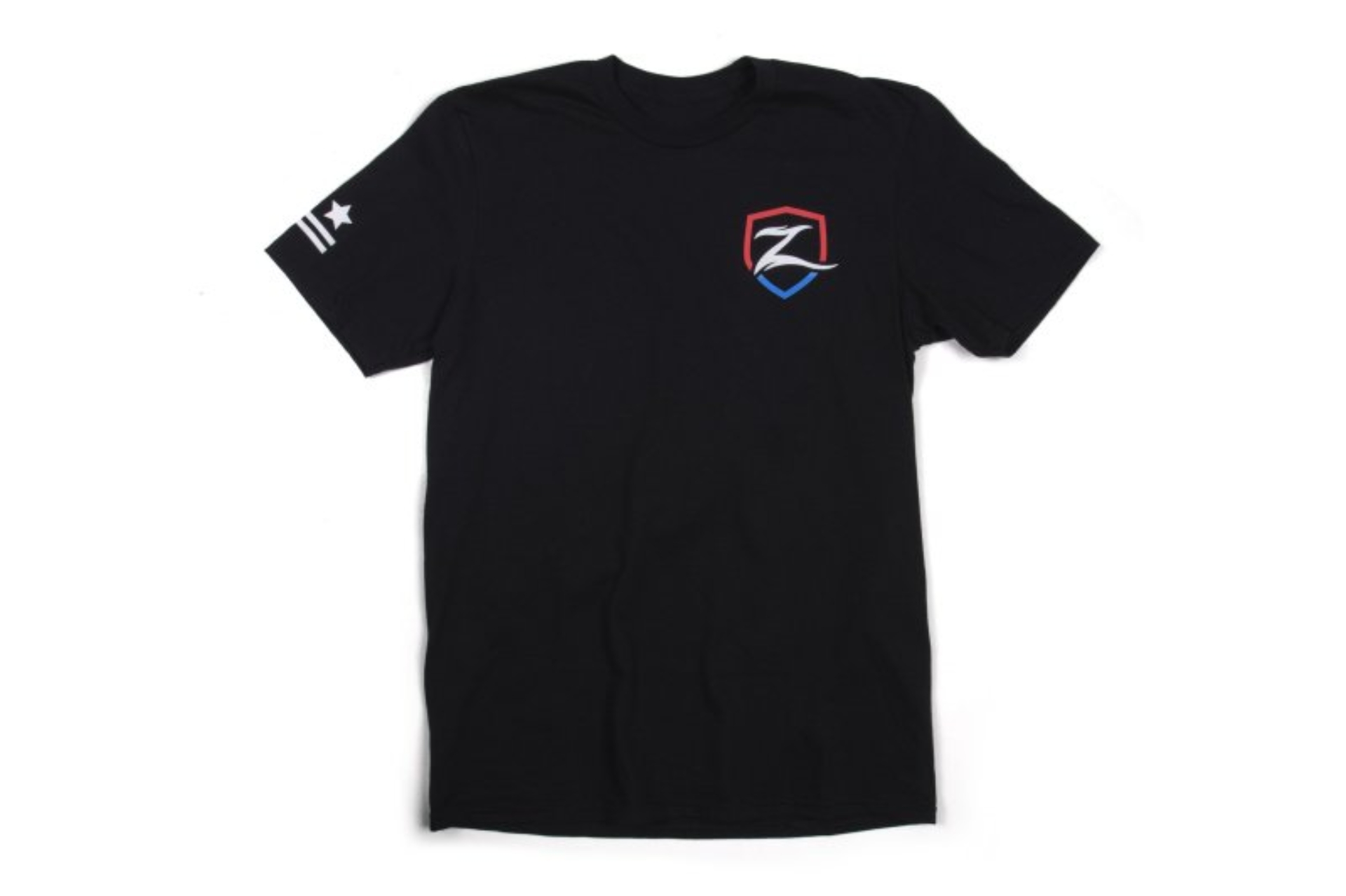 Picture of Zone Offroad Black Premium Cotton T-Shirt w/ Patriotic Zone Logos - Small