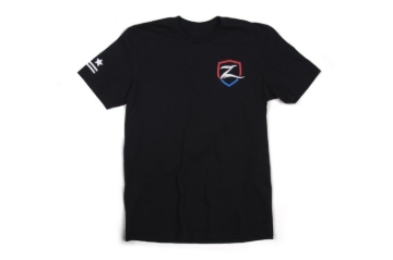 Picture of Zone Offroad Black Premium Cotton T-Shirt w/ Patriotic Zone Logos - Small