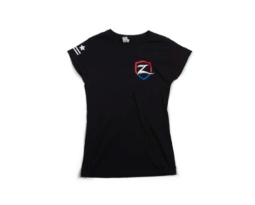Picture of Zone Offroad Black Premium Cotton T-Shirt w/ Patriotic Zone Logos - Womens - 2XL