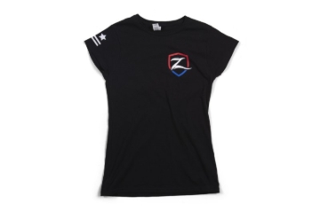 Picture of Zone Offroad Black Premium Cotton T-Shirt w/ Patriotic Zone Logos - Womens - S