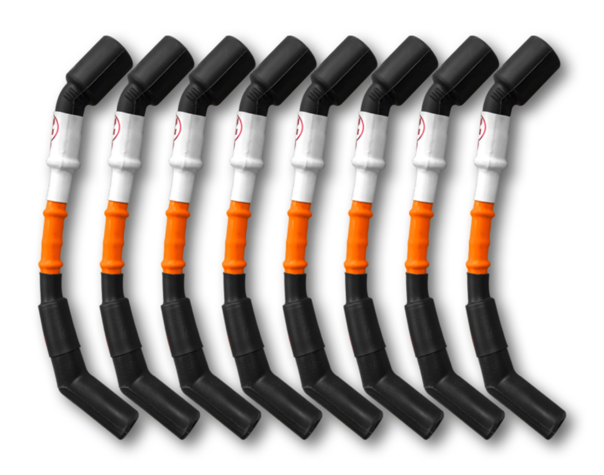 Picture of Kooks 10mm Spark Plug Wires - Orange w/Black Boots (8 pc. Set)