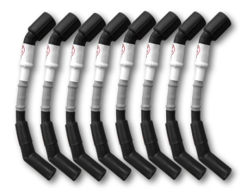Picture of Kooks 10mm Spark Plug Wire - Grey w/Black Boots (Set of 8)