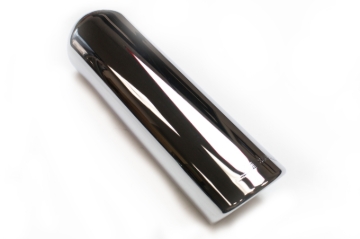 Picture of JBA 2.5in x 3.5in x 11in Rolled Stainless Steel Chrome Plated Exhaust Tip