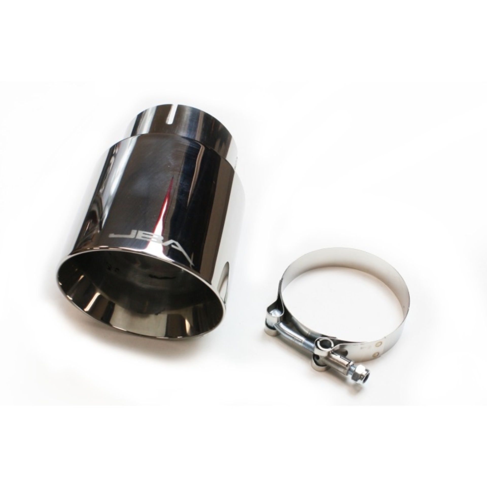 Picture of JBA 3in x 4in x 7-5/8in Double Wall Polished Chrome Tip - Clamp On
