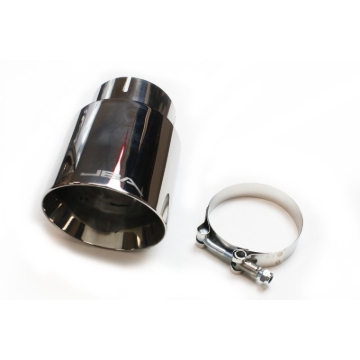 Picture of JBA 3in x 4in x 7-5/8in Double Wall Polished Chrome Tip - Clamp On