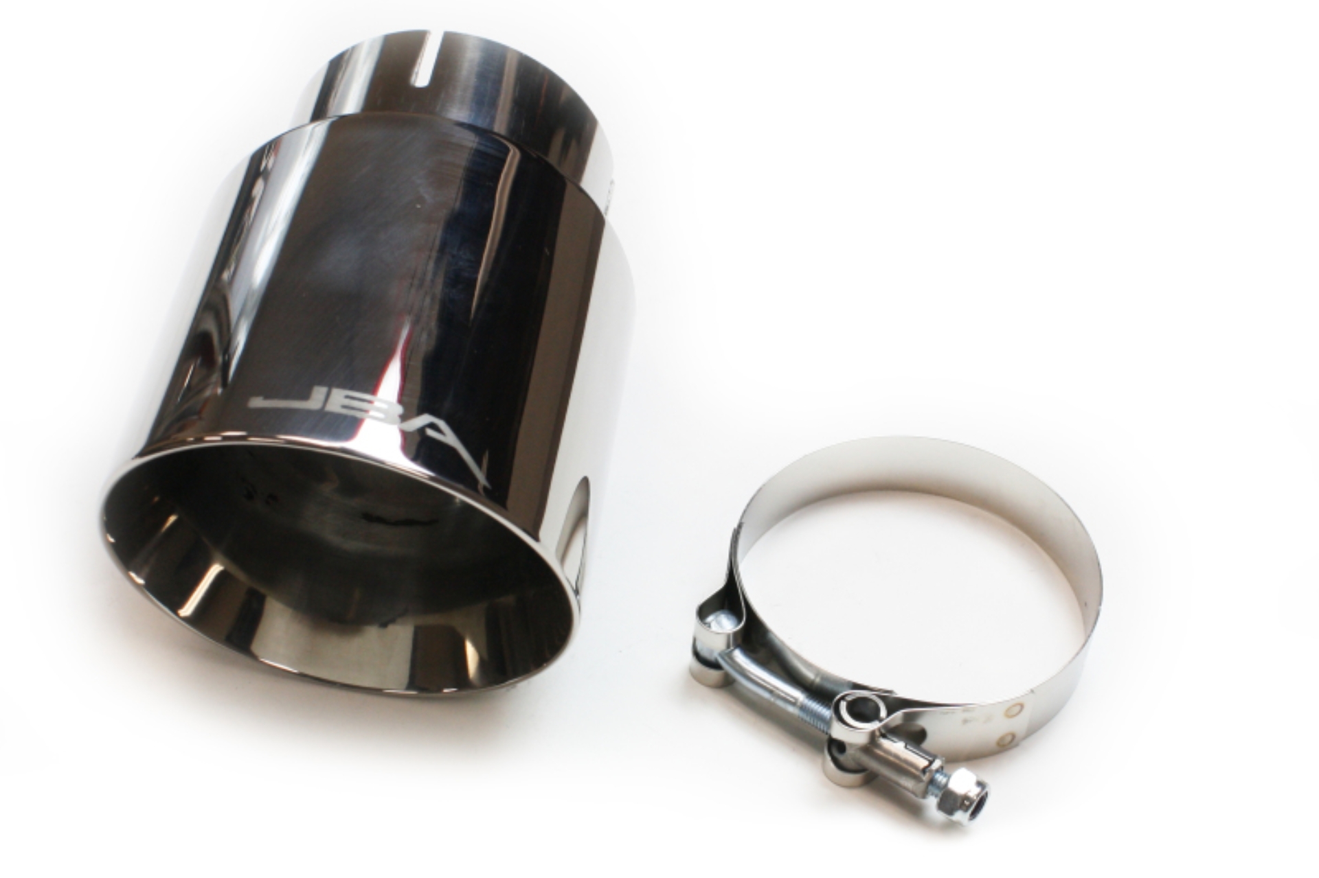 Picture of JBA 3in x 4in x 5-3/4in Double Wall Polished Chrome Tip - Clamp On