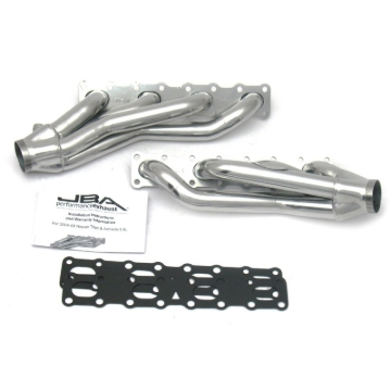 Picture of JBA 04-15 Nissan 5.6L VK56DE Oval Port 1-5/8in Primary Silver Ctd Cat4Ward Header
