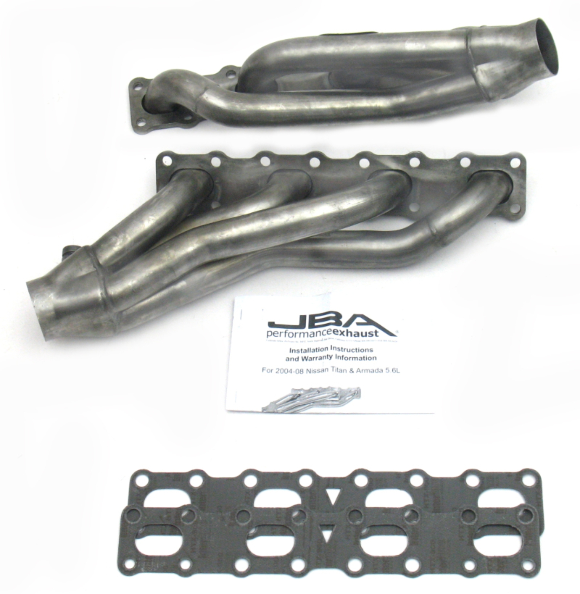 Picture of JBA 04-15 Nissan 5.6L VK56DE Oval Port 1-5/8in Primary Raw 409SS Cat4Ward Header