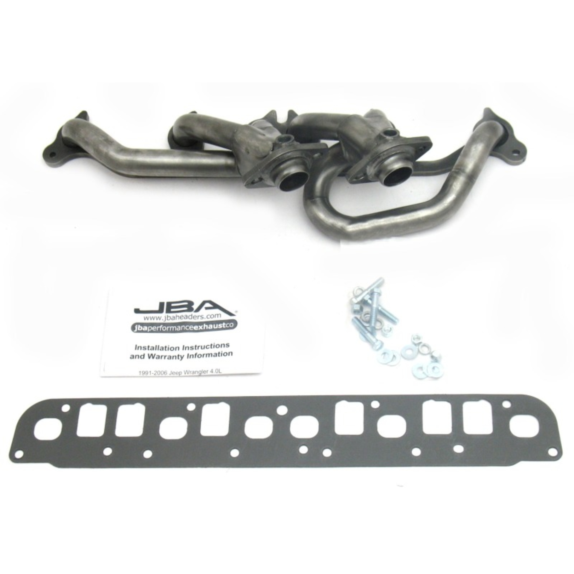 Picture of JBA 00-06 Jeep 4.0L 1-1/2in Primary Raw 409SS Cat4Ward Header