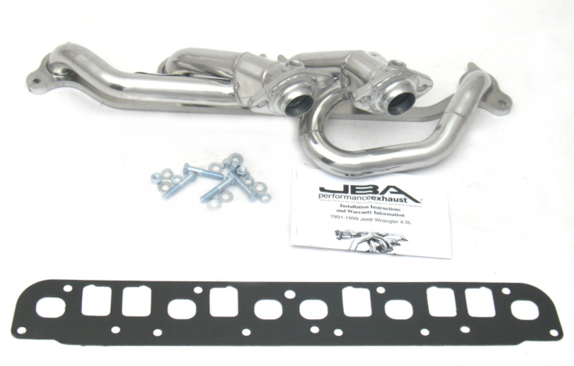 Picture of JBA 00-06 Jeep 4.0L 1-1/2in Primary Silver Ctd Cat4Ward Header