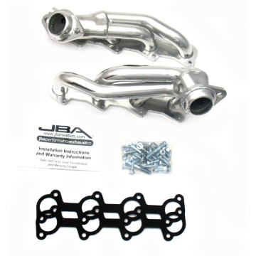 Picture of JBA 94-97 Ford Thunderbird 4.6L 2V 1-1/2in Primary Silver Ctd Cat4Ward Header