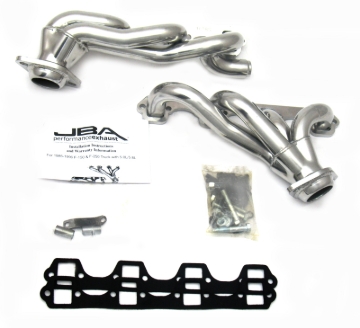 Picture of JBA 87-96 Ford F-150 5.8L SBF 1-5/8in Primary Silver Ctd Cat4Ward Header