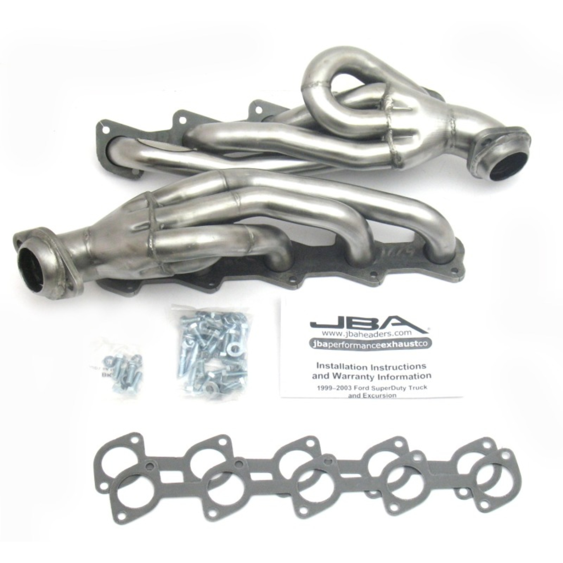 Picture of JBA 99-04 Ford Truck 6.8L 2V V10 w/o EGR 1-1/2in Primary Raw 409SS Cat4Ward Header