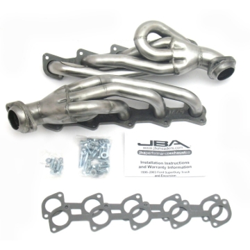 Picture of JBA 99-04 Ford Truck 6.8L 2V V10 w/o EGR 1-1/2in Primary Raw 409SS Cat4Ward Header
