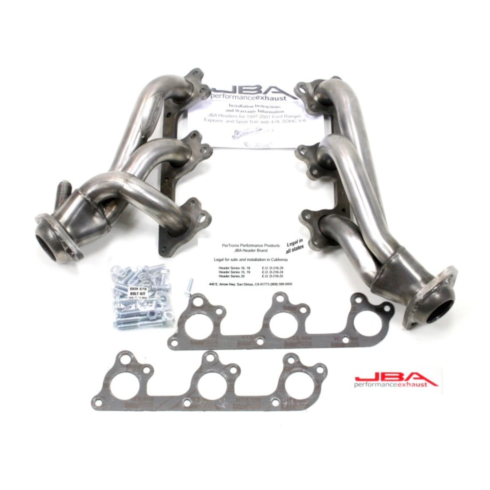 Picture of JBA 97-11 Ford Ranger 4.0L OHC w/Driver Side EGR 1-1/2in Primary Raw 409SS Cat4Ward Header