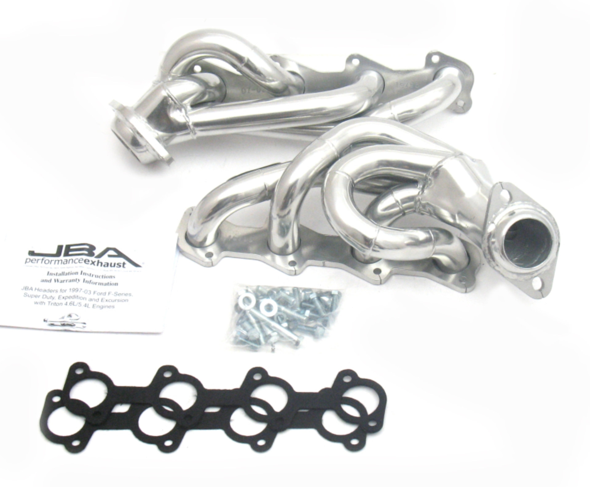 Picture of JBA 97-03 Ford F-150 5.4L 2V 1-1/2in Primary Silver Ctd Cat4Ward Header