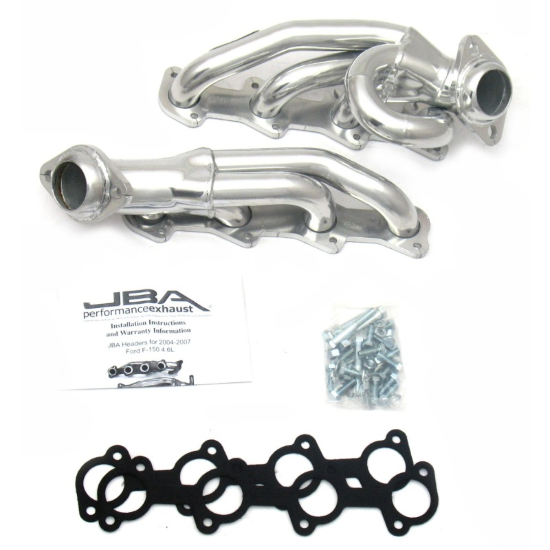 Picture of JBA 04-08 Ford F-150 4.6L 2V 1-1/2in Primary Silver Ctd Cat4Ward Header
