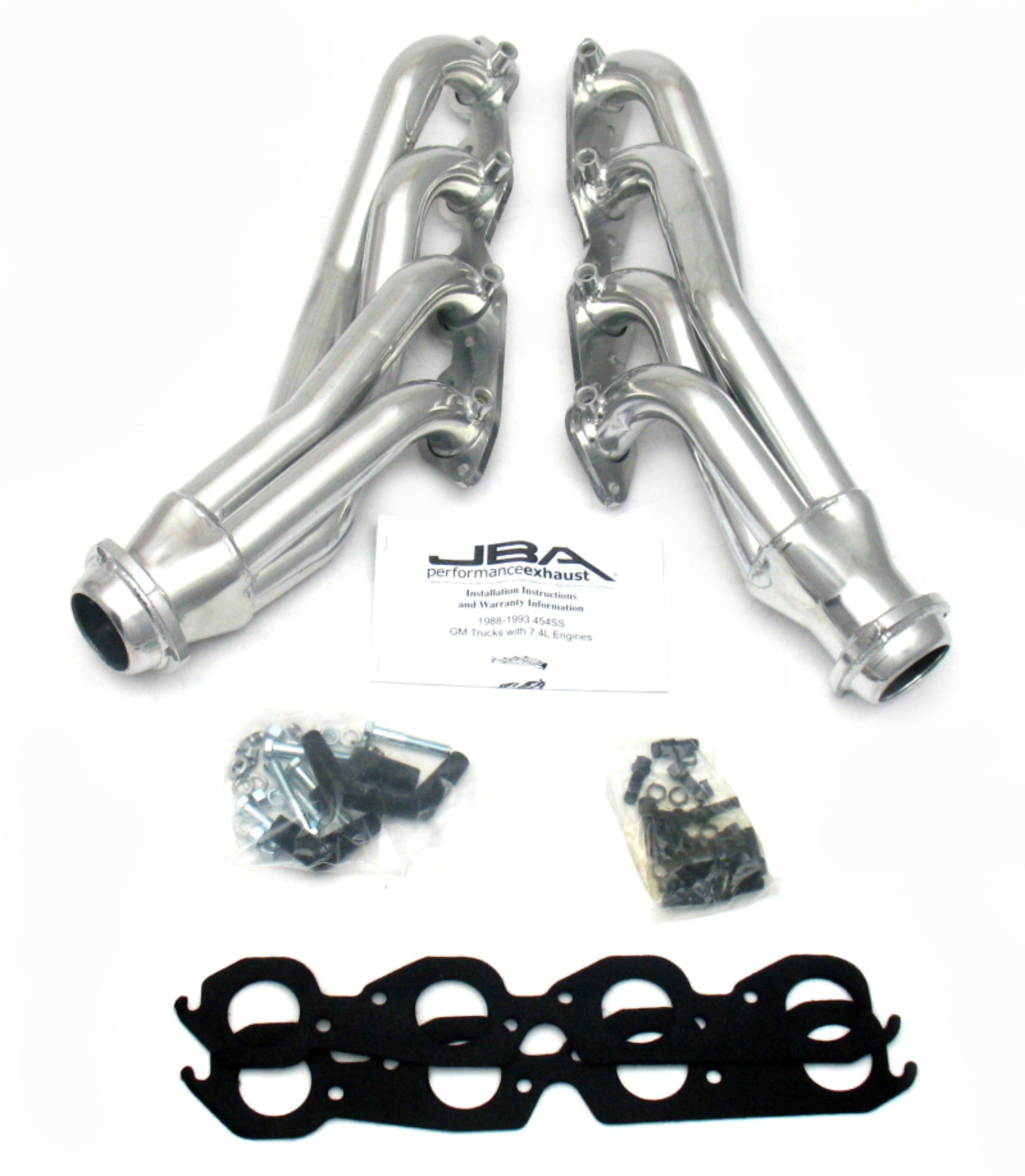 Picture of JBA 88-93 GM Truck 7.4L BBC w/A.I.R. 1-3/4in Primary Silver Ctd Cat4Ward Header