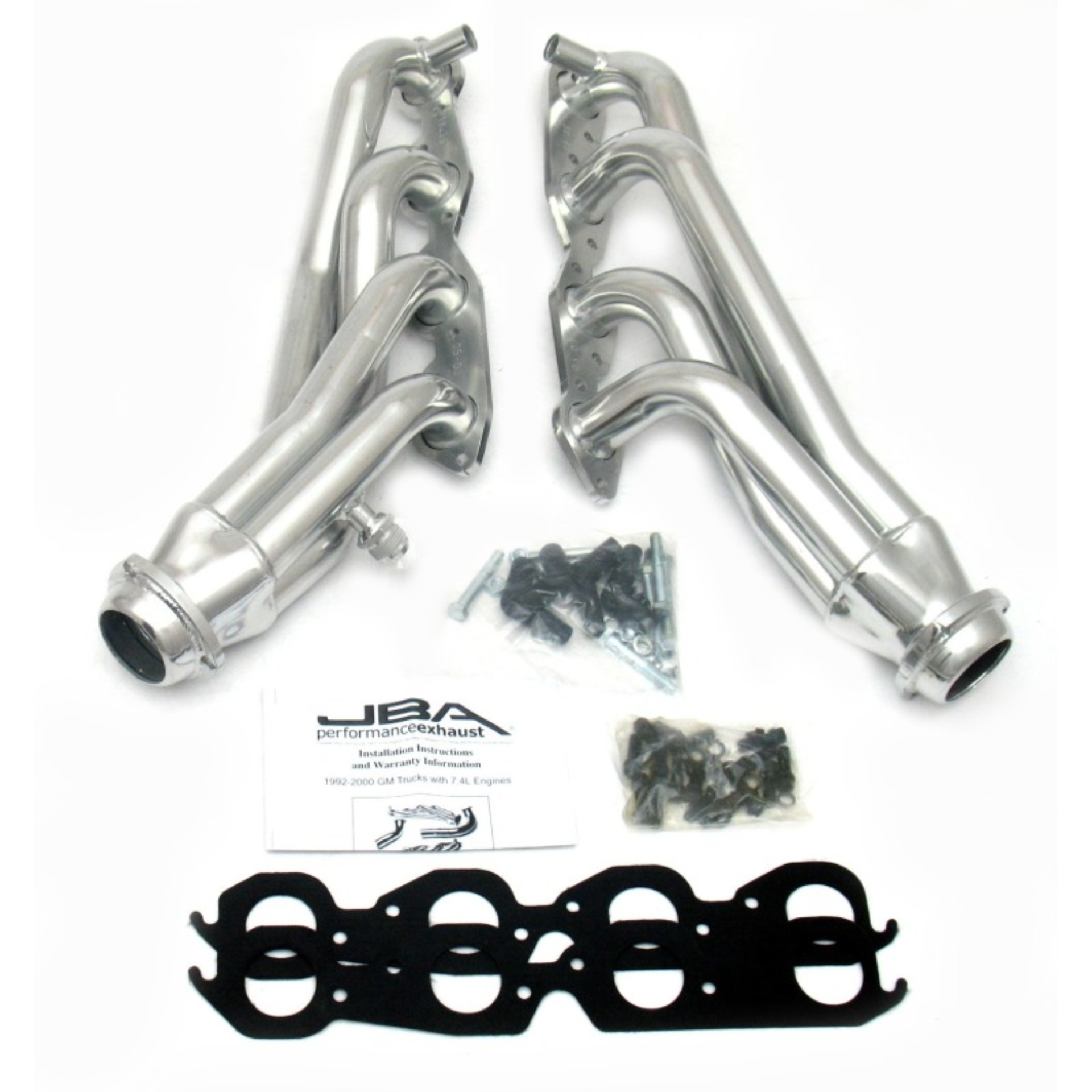 Picture of JBA 96-00 GM Truck 7.4L Vortec w/EGR & A.I.R. 1-3/4in Primary Silver Ctd Cat4Ward Header