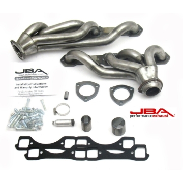 Picture of JBA 65-86 GM Truck 265-400 Carbureted w/A.I.R. 1-5/8in Primary Raw 409SS Cat4Ward Header