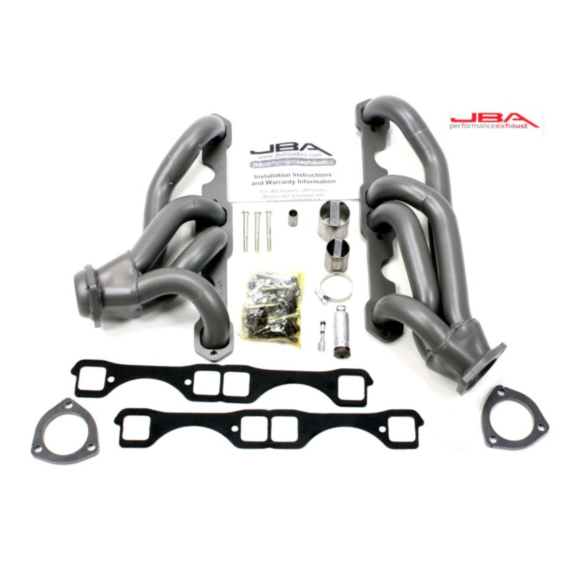 Picture of JBA 65-86 GM Truck 265-400 Carbureted w/A.I.R. 1-5/8in Primary Ti Ctd Cat4Ward Header