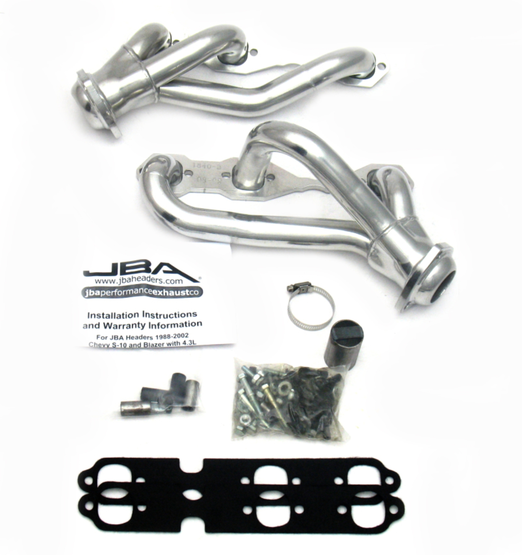 Picture of JBA 88-95 & 02-03 GM S-Truck 4.3L V6 4WD 1-1/2in Primary Silver Ctd Cat4Ward Header