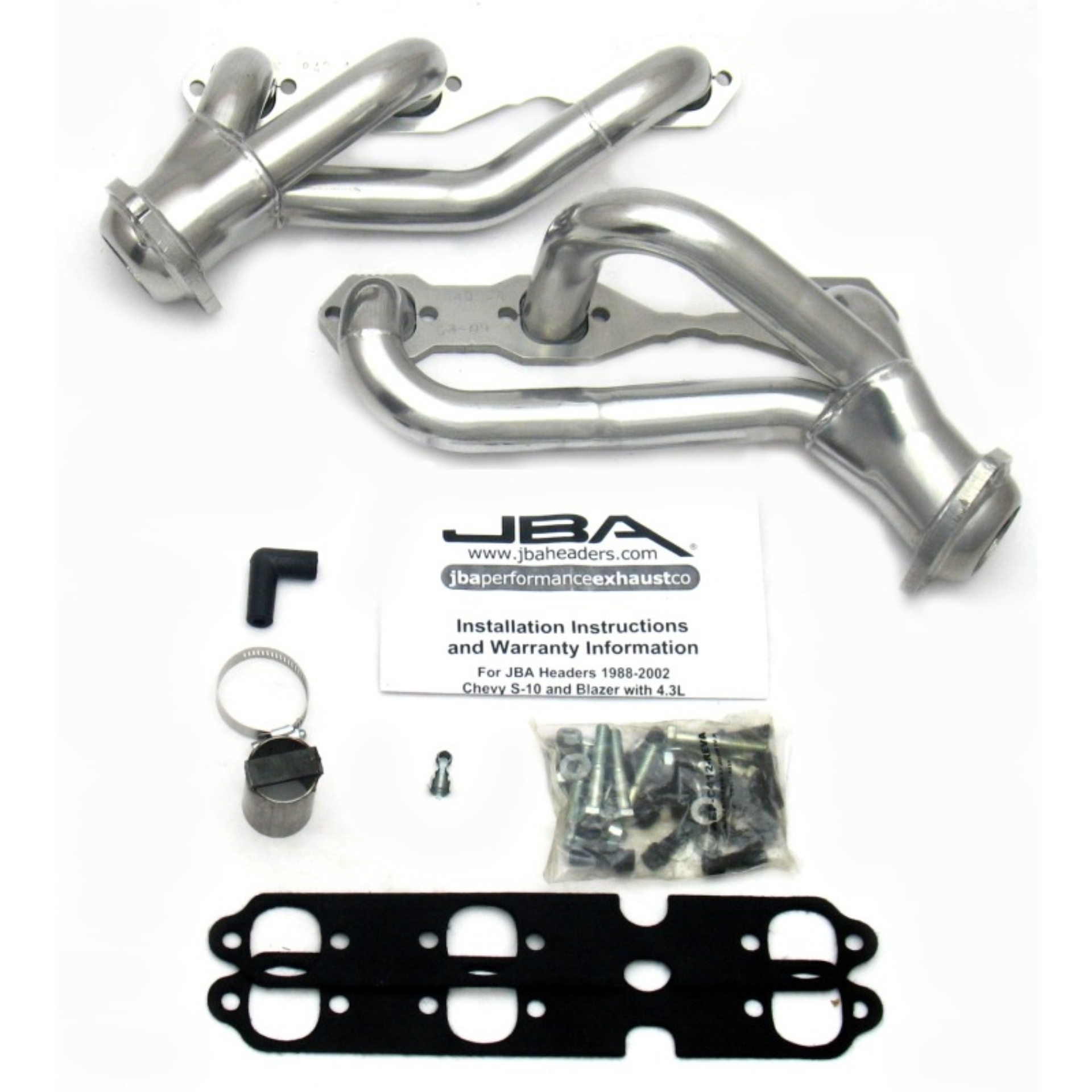 Picture of JBA GM S-Truck 4.3L V6 2WD 1-1/2in Primary Silver Ctd Cat4Ward Header