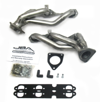 Picture of JBA 99-02 GM Truck 4.3L V6 w/o A.I.R. Injection 1-1/2in Primary Raw 409SS Cat4Ward Header
