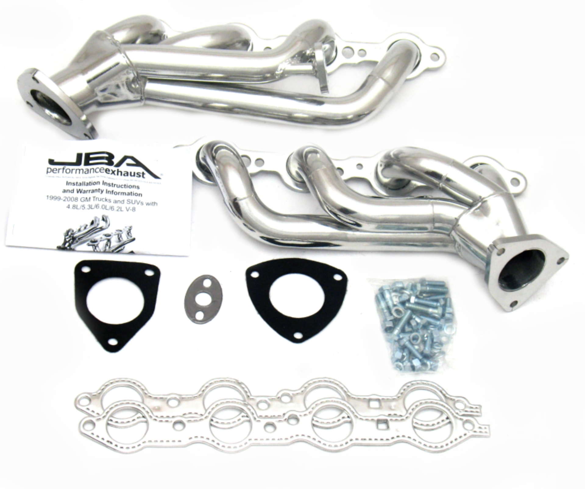Picture of JBA 99-02 GM Truck 6.0L LS w/o A.I.R. w/EGR 1-5/8in Primary Silver Ctd Cat4Ward Header