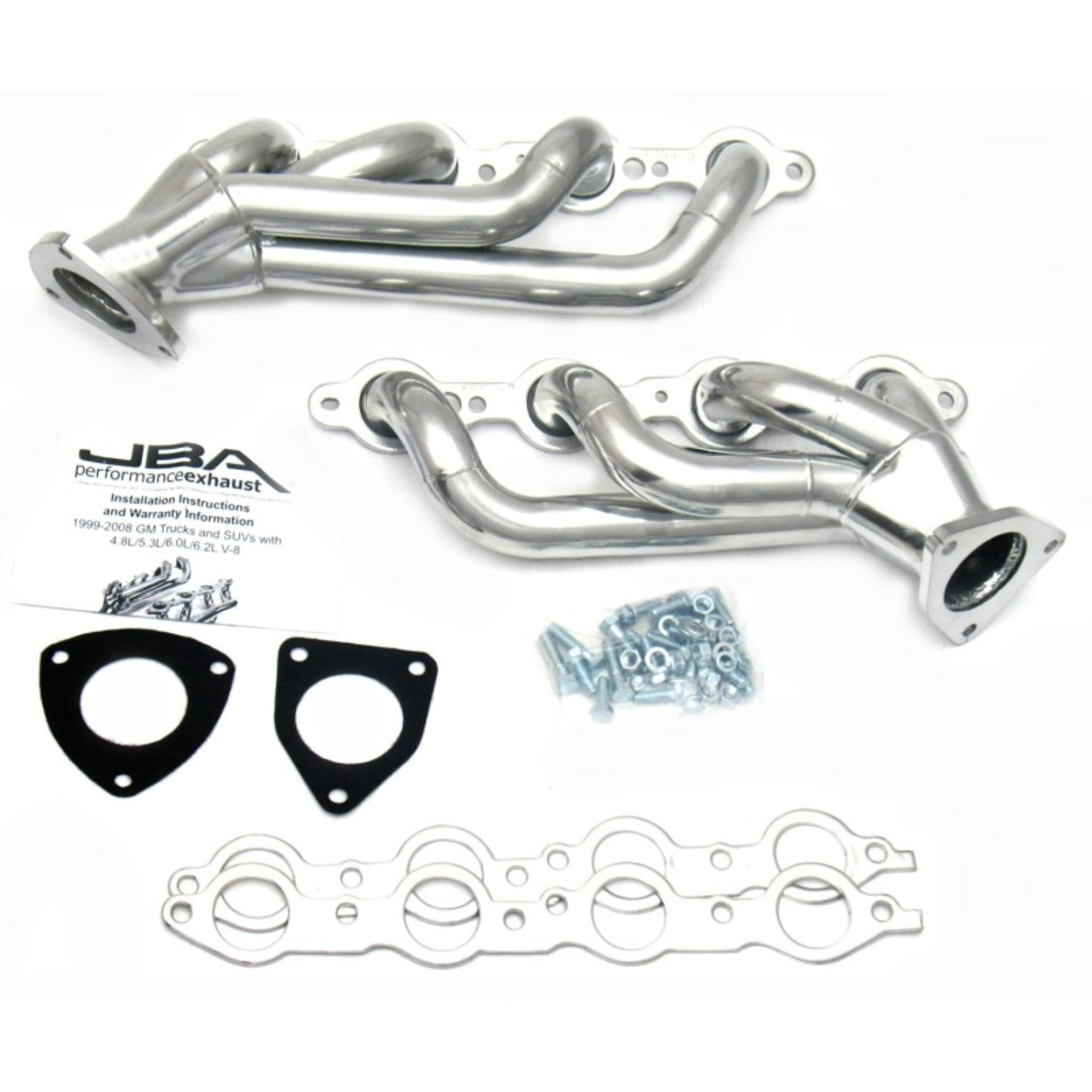 Picture of JBA 03-06 GM Truck 6.0L LS w/o EGR 1-5/8in Primary Silver Ctd Cat4Ward Header
