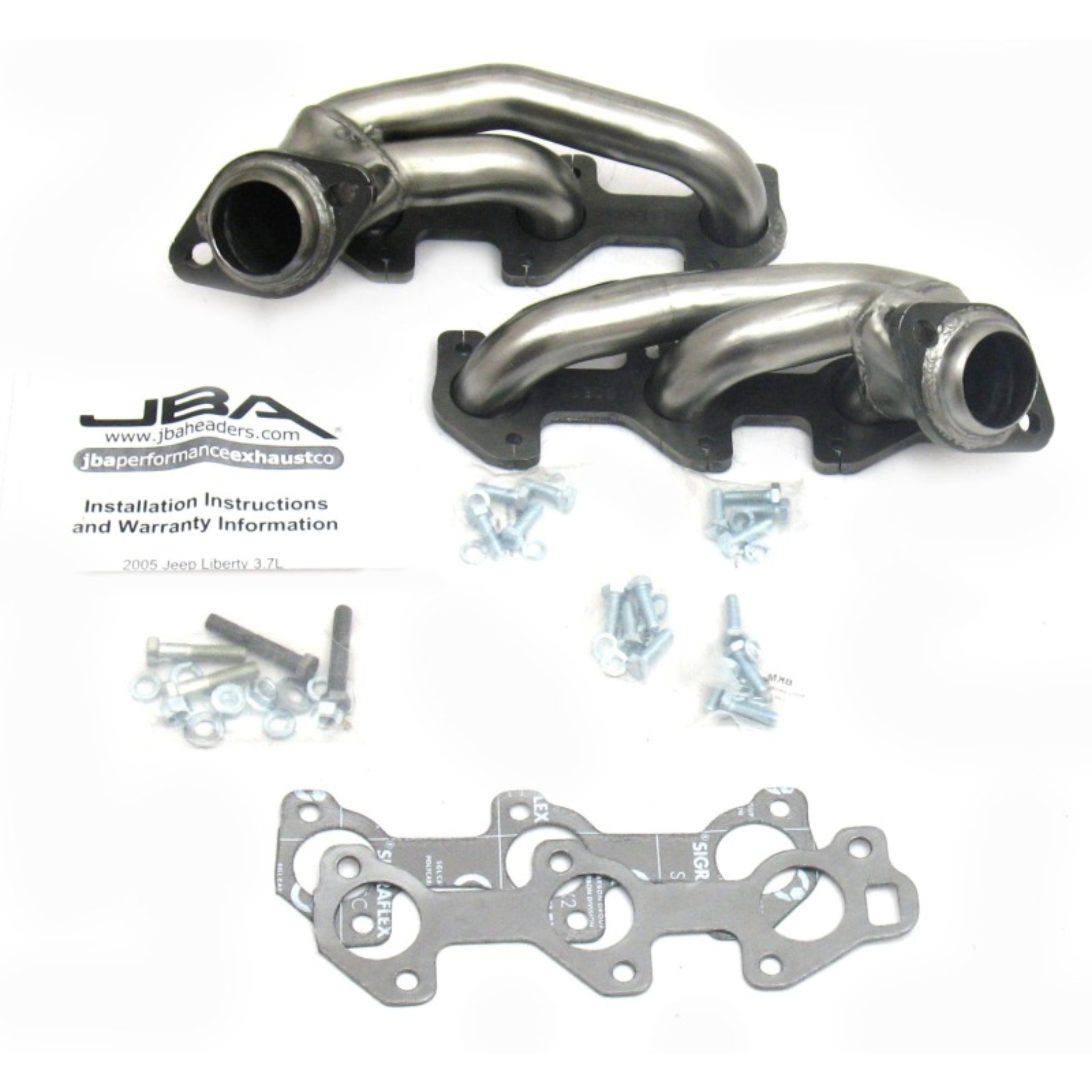 Picture of JBA 05-09 Jeep Liberty 3.7L V6 1-1/2in Primary Raw 409SS Cat4Ward Header