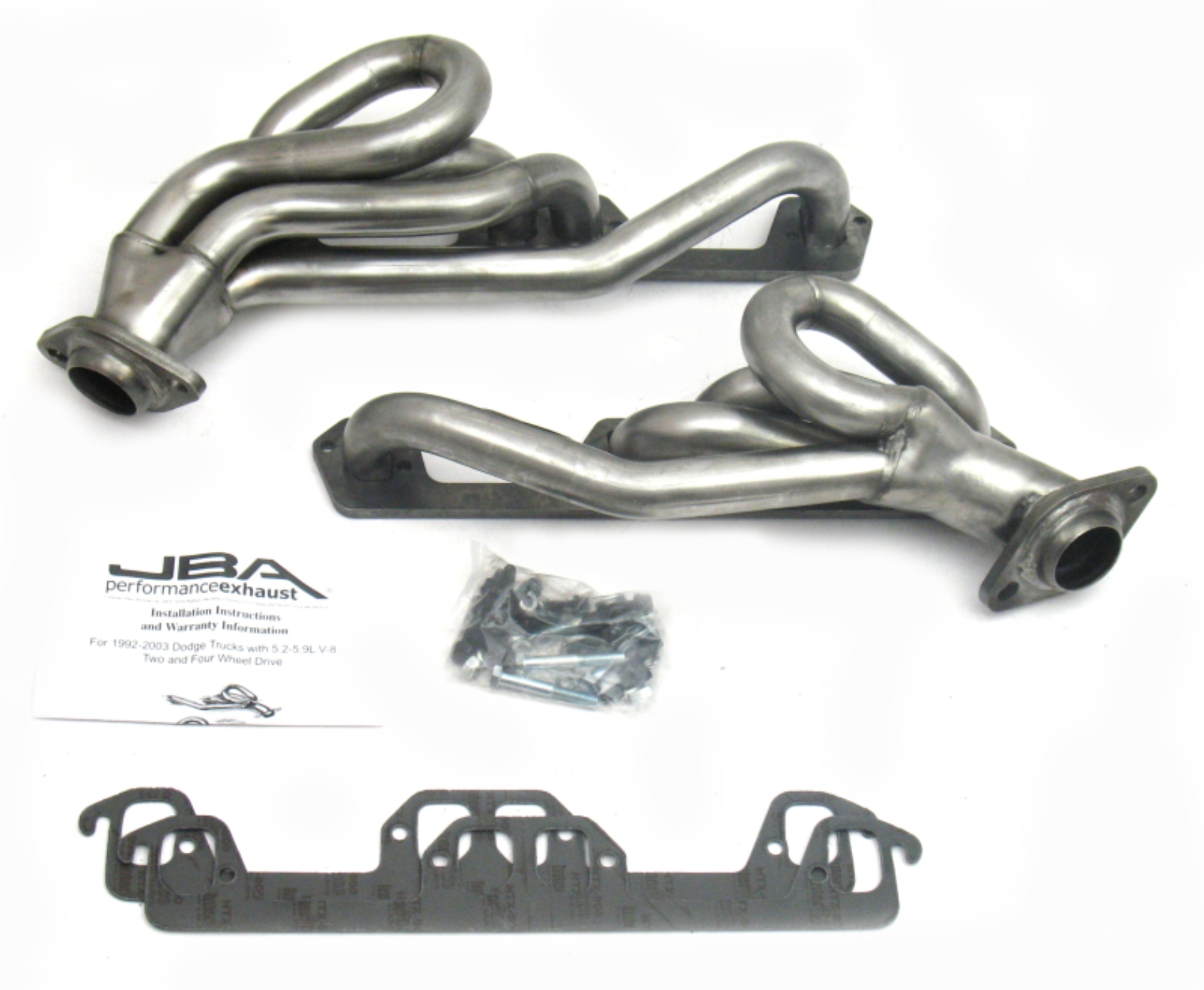Picture of JBA 96-03 Dodge Truck 5.2L/5.9L Magnum 1-1/2in Primary Raw 409SS Cat4Ward Header