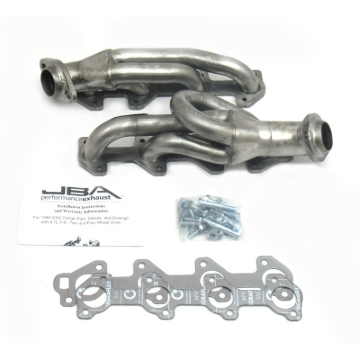 Picture of JBA 04-07 Dodge Dakota 4.7L PowerTech 1-1/2in Primary Raw 409SS Cat4Ward Header