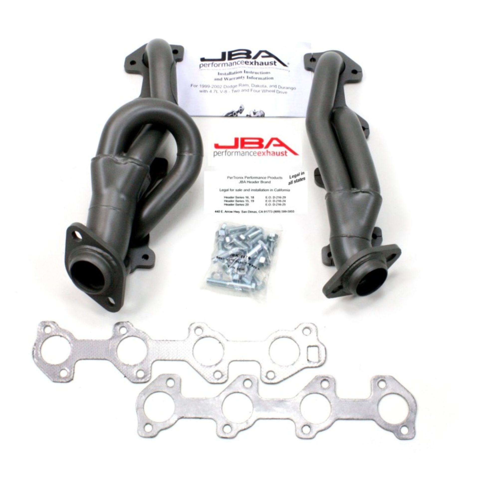 Picture of JBA 04-07 Dodge Dakota 4.7L PowerTech 1-1/2in Primary Ti Ctd Cat4Ward Header