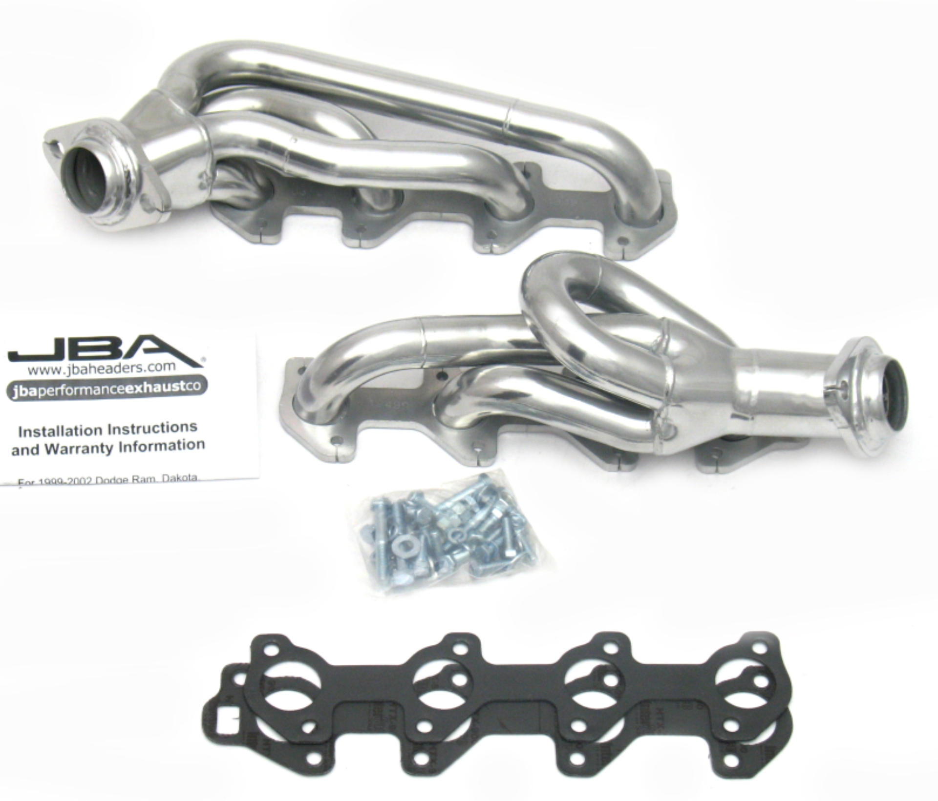 Picture of JBA 00-03 Dodge 4.7L PowerTech 1-1/2in Primary Silver Ctd Cat4Ward Header