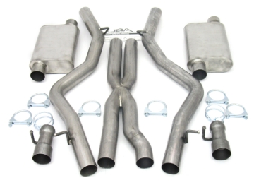 Picture of JBA 08-14 Dodge Challenger SRT8 6.1L/6.4L 409SS Dual Rear Exit Cat-Back Exhaust