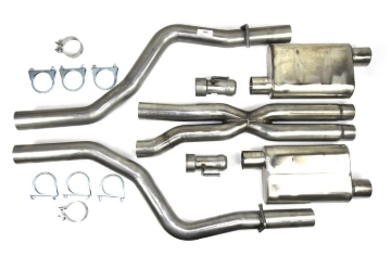 Picture of JBA 15-20 Dodge Challenger SRT8/Hellcat 6.1L/6.2L/6.4L 3in SS Dual Exit Cat-Back Exhaust