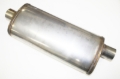 Picture of JBA Universal Straight-Through Style 304SS Muffler 18x8x5 2.5in Inlet Diameter Offset/Center