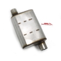 Picture of JBA Universal Chambered Style 304SS Muffler 13x9.75x4 2.5in Inlet Diameter Offset/Offset