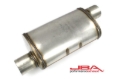 Picture of JBA Universal Chambered Style 304SS Muffler 14x8x5 3in Inlet Diameter Offset/Offset