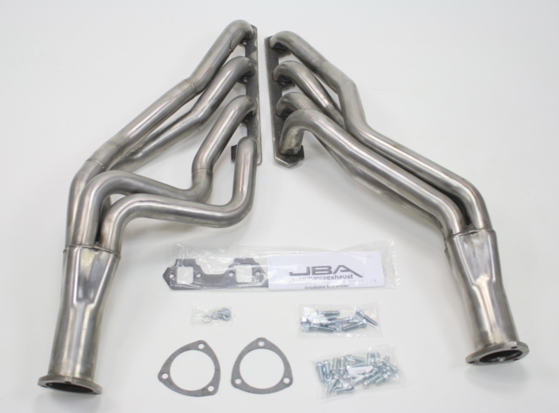 Picture of JBA 65-73 Ford Mustang 260-302 SBF 4 Speed C4/C6/AOD 1-3/4in Primary Raw 409SS Long Tube Header