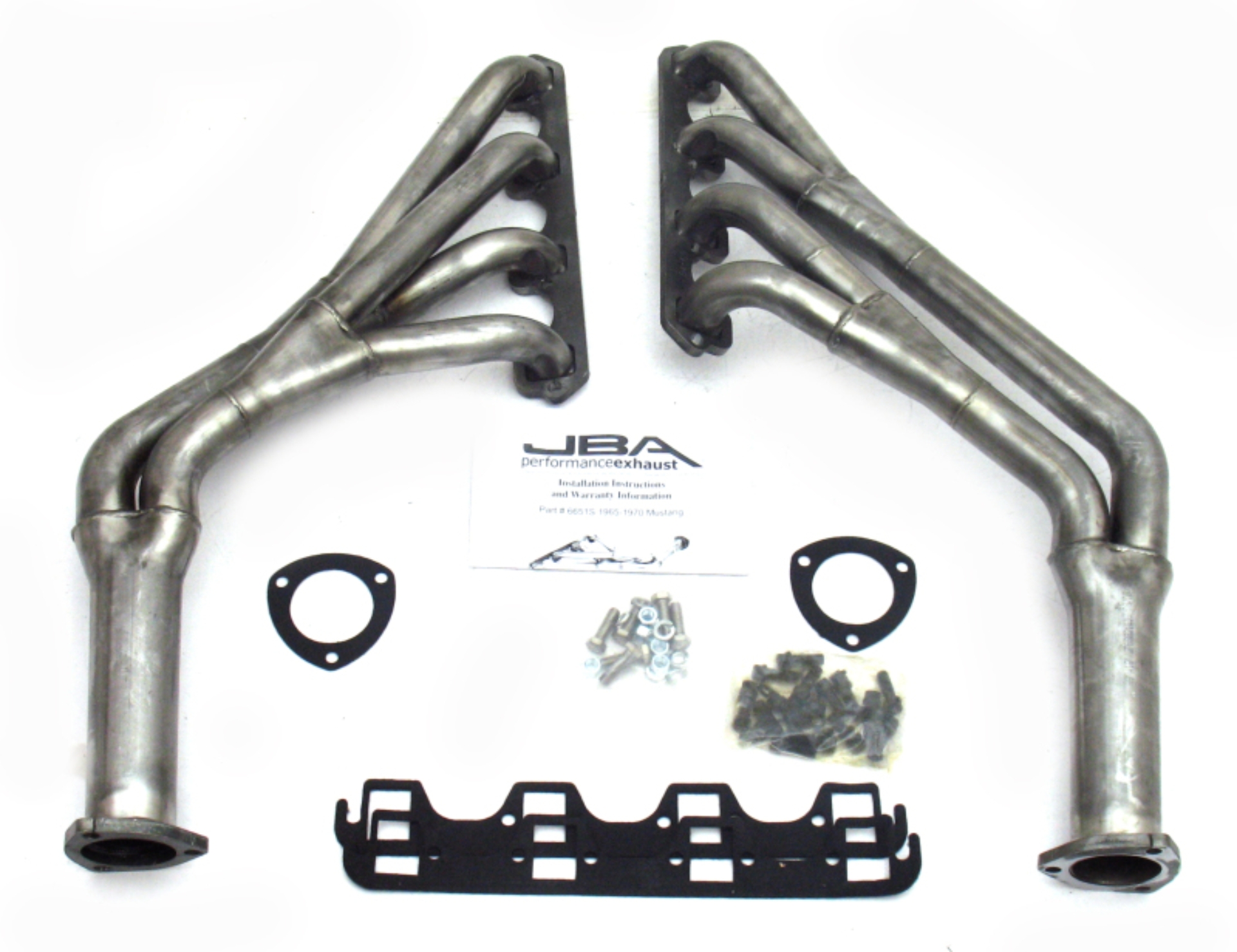 Picture of JBA 65-70 Ford Mustang 260-302 SBF 1-1/2in-1-3/4in Primary Raw 409 Tri Y Header