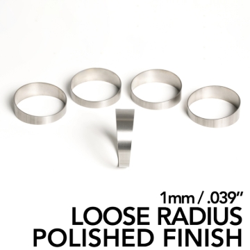 Picture of Ticon Industries 4in Pie Cut 1.37D Loose Radius 1mm/0.039in - 5 Pack (Polished)