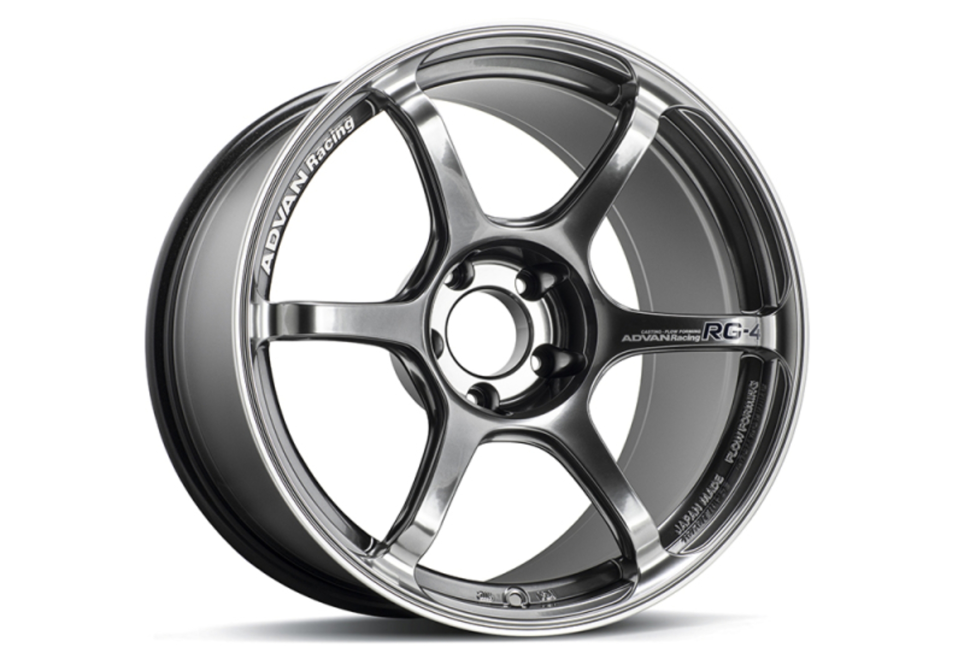 Picture of Advan RG-4 18x7.5 +47 5x114.3 Racing Hyper Black and Ring Wheel