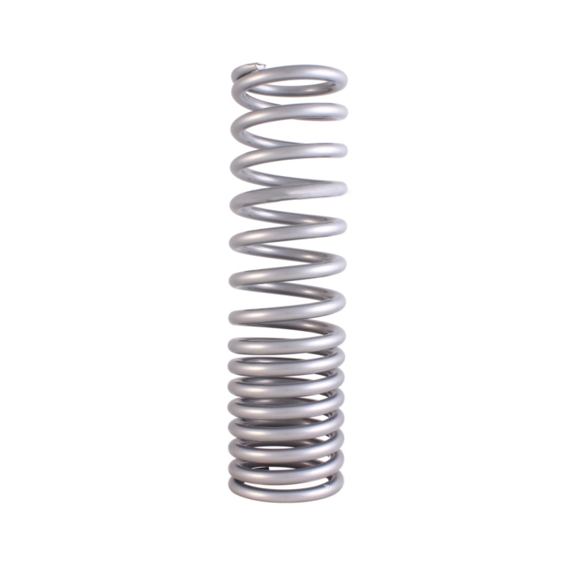 Picture of QA1 2-1/2in ID Variable Rate High Travel Spring - 12in Length x 100/200lbs/in - Silver Powder Coated