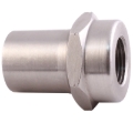 Picture of QA1 Tube Adapter - 3/4in OD - Hex - Left Hand - 3/8-24 Thread .058 Wall - Alloy