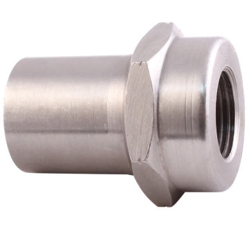 Picture of QA1 Tube Adapter - 3/4in OD - Hex - Left Hand - 3/8-24 Thread .058 Wall - Alloy