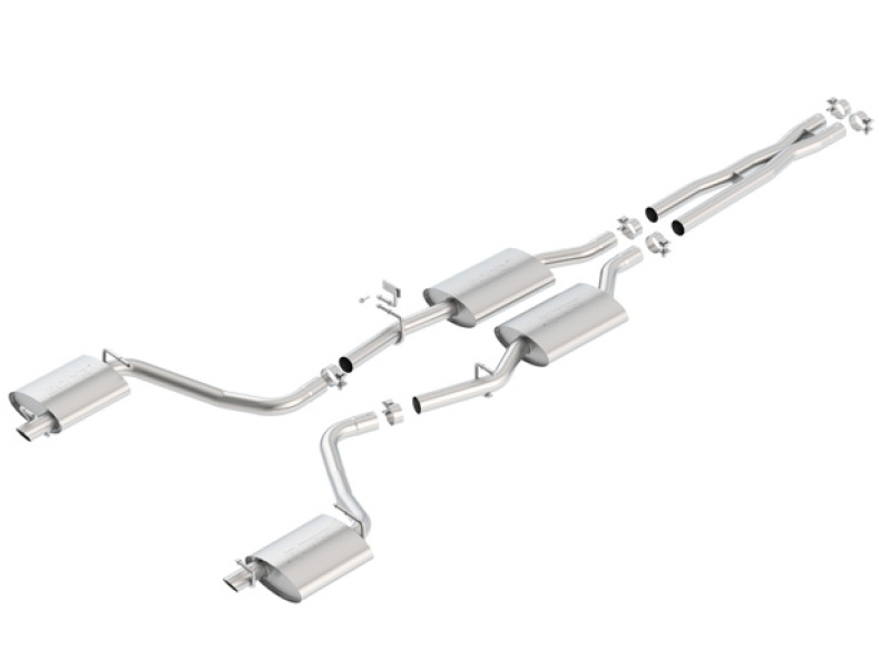 Picture of Borla 15-16 Dodge Charger 3.6L V6 S-Type Cat Back Exhaust (Uses Factory Valence)