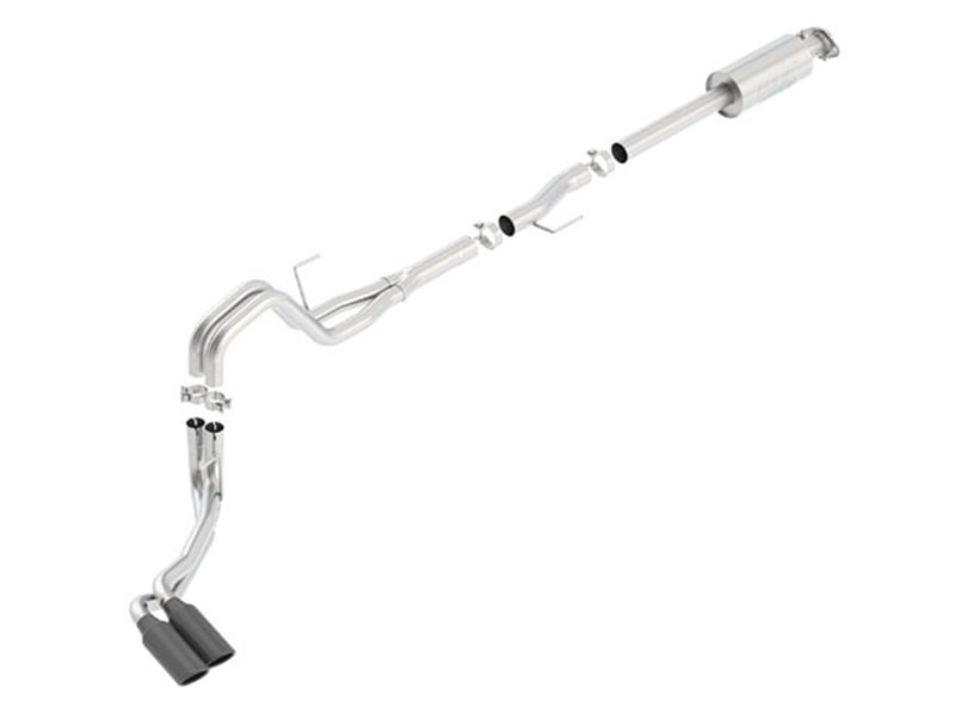 Picture of Borla 15-16 Ford F-150 3.5L EcoBoost Ext. Cab Std. Bed Black Chrome CB Exhaust ATAK Truck Side Exit